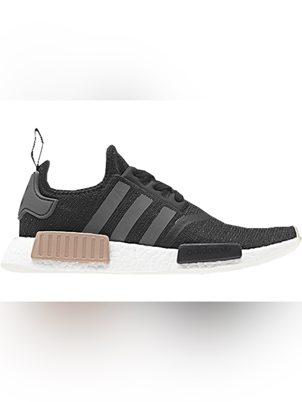 adidas NMD R1 Black Knit Sneakers Core Black/Carbon/Running White Women’s Size 8